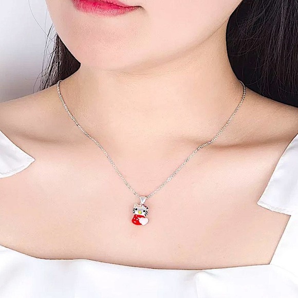 HELLO KITTY STERLING SILVER NECKLACE - Picture 4 of 4